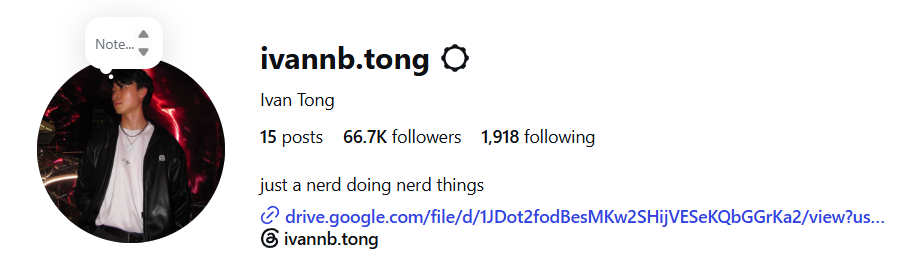 Ivan Tong on Instagram — 66.7K followers